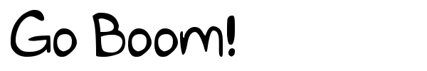Go Boom! font preview